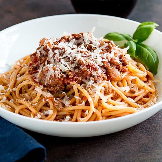Manger Spaghetti Bolognaise Restaurant Pizzeria Le Delfino Paris 13e